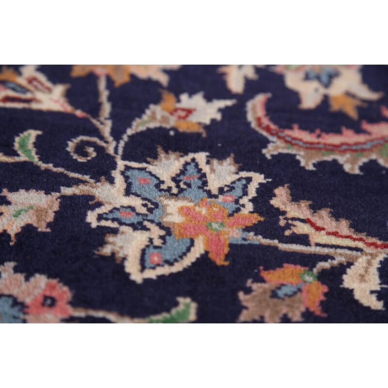 Vegetable Dye Floral Kashan Chinese Area Rug Hand-Knotted Wool Carpet - 6'0"x 9'2"
