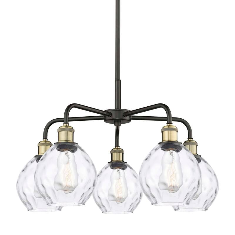 Innovations Lighting 516-5CR-15-24 Waverly Chandelier Waverly 5 Light - Black Antique Brass / Clear