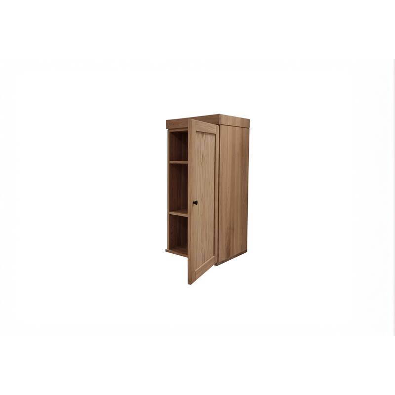 Palace Imports Premium 100% Solid European Oak Hardwood Modular Dining Room Cabinet with Shaker Doors - 16" Wide, 71.5" Tall