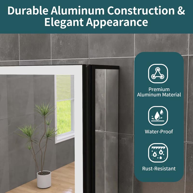 20" x 30" Lighted Recessed Medicine Cabinet with Mirror and Electrical Outlet