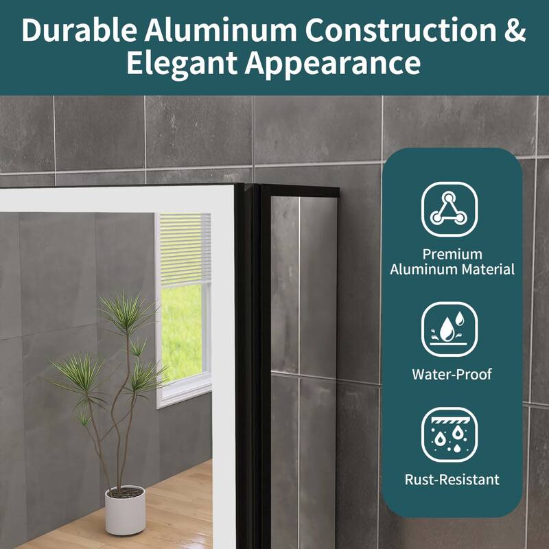 40" x 30" Lighted Medicine Cabinet with Mirror, Recessed Medicine Cabinets for Bathroom - 40" x 30"