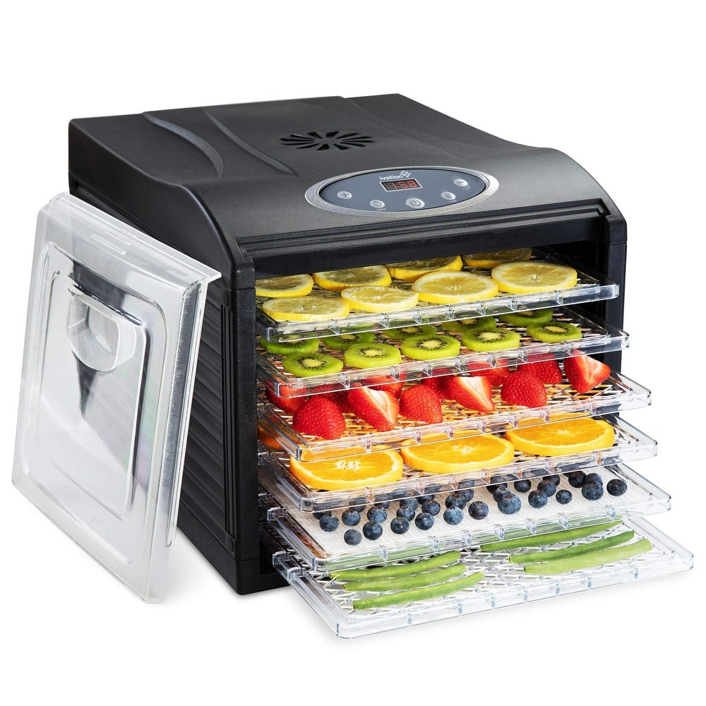 NutriChef Premium Food Dehydrator Machine - 1000 Watts 14 Shelf Stainless  Steel Dehydrator with Digital Timer and Temperature Control 