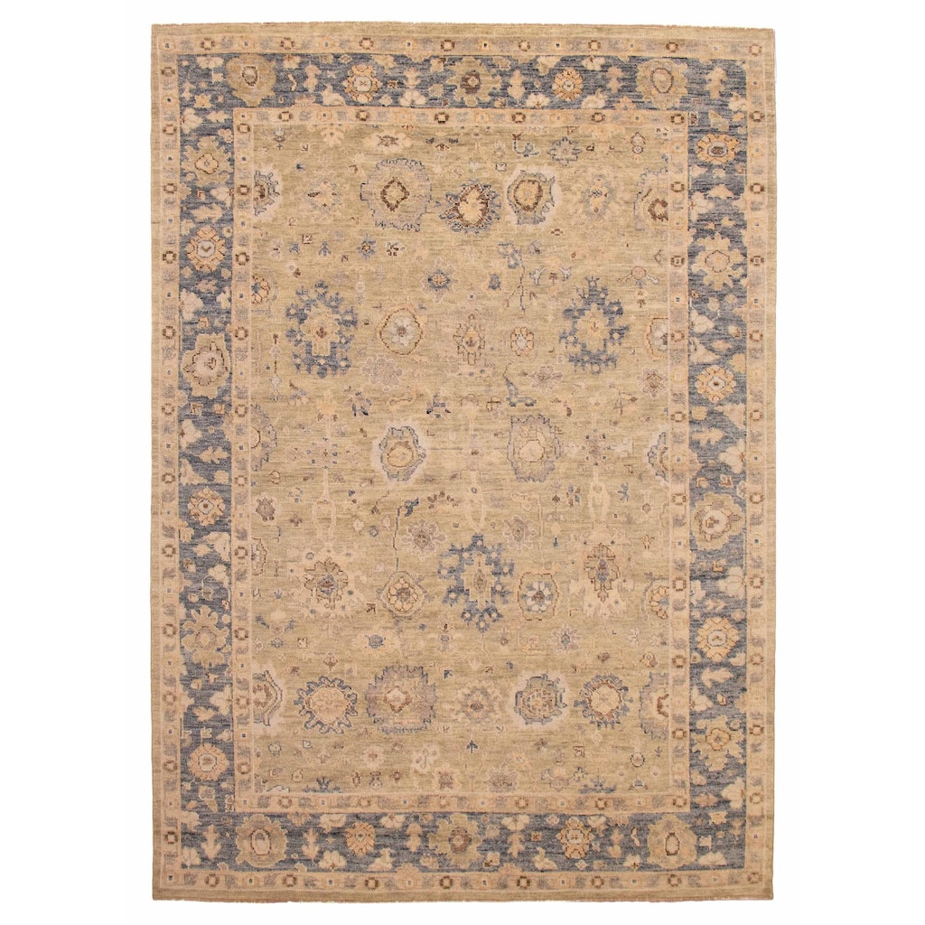 ECARPETGALLERY Hand-knotted Jules Serapi Green Wool Rug - 10'2 x 13'9