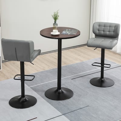 Rustic Industrial Round Bar Table