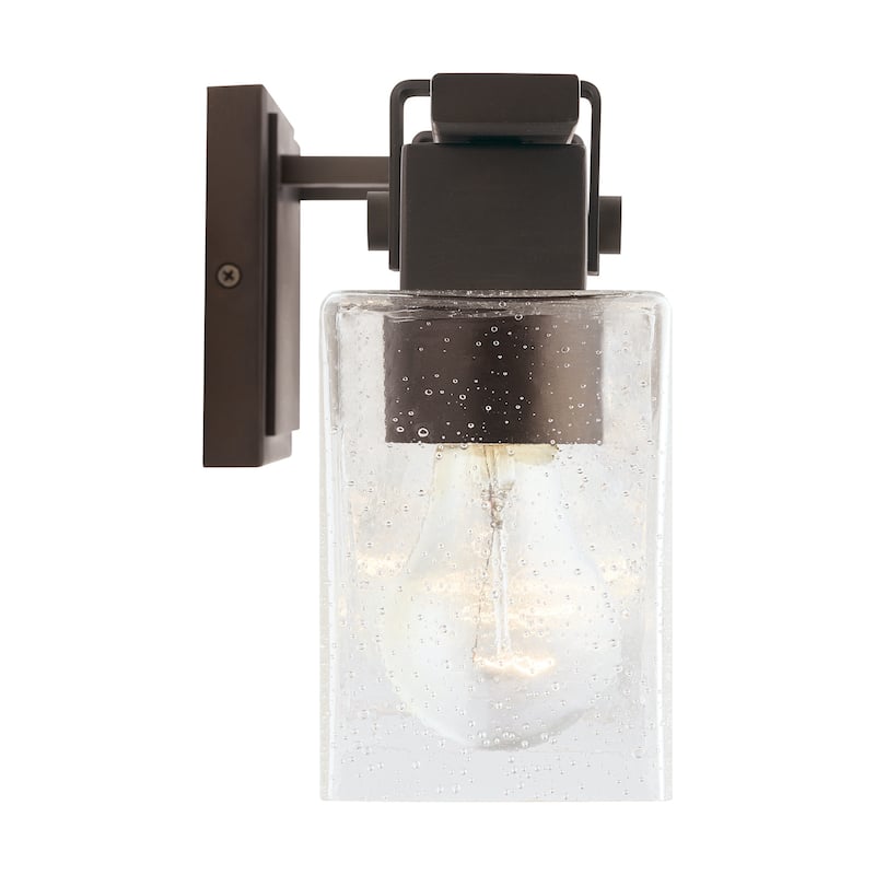 Graham 4-light Oil Rubbed Bronze Bath/ Vanity Fixture w/ Clear Seeded Glass