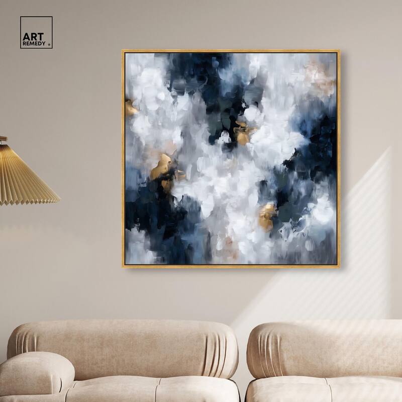 Midnight and Ivory I Canvas by Art Remedy