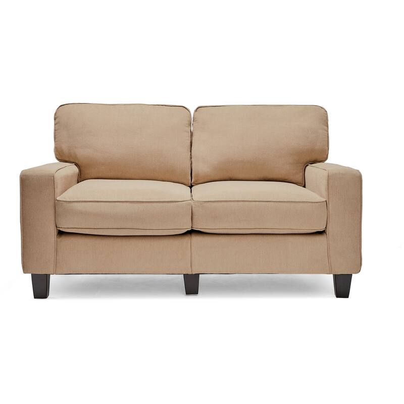Serta Palisades Upholstered 61" Sofas for Living Room Modern Design Couch, Straight Arms, Tool-Free Assembly