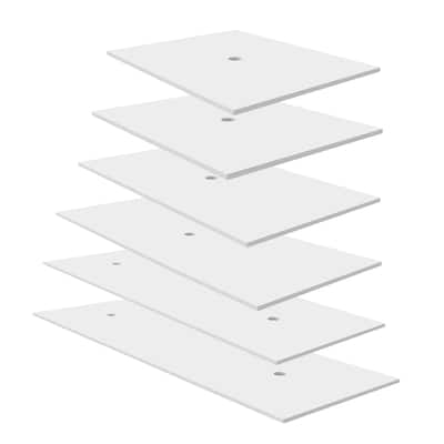 Thin Modern White Solid Surface Vanity Countertop - Sizes 24", 30", 36", 48", 60", 72", 84"