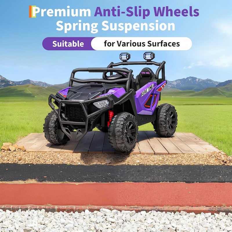 24V Ride On Toys 2 Seater Electric UTV Car Toy for Big Kids, Green