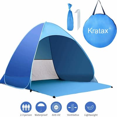 Pop Up Beach Tent for 1-3 Person for UV Sun Protection Waterproof