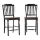 Option Antique Black Slat Back