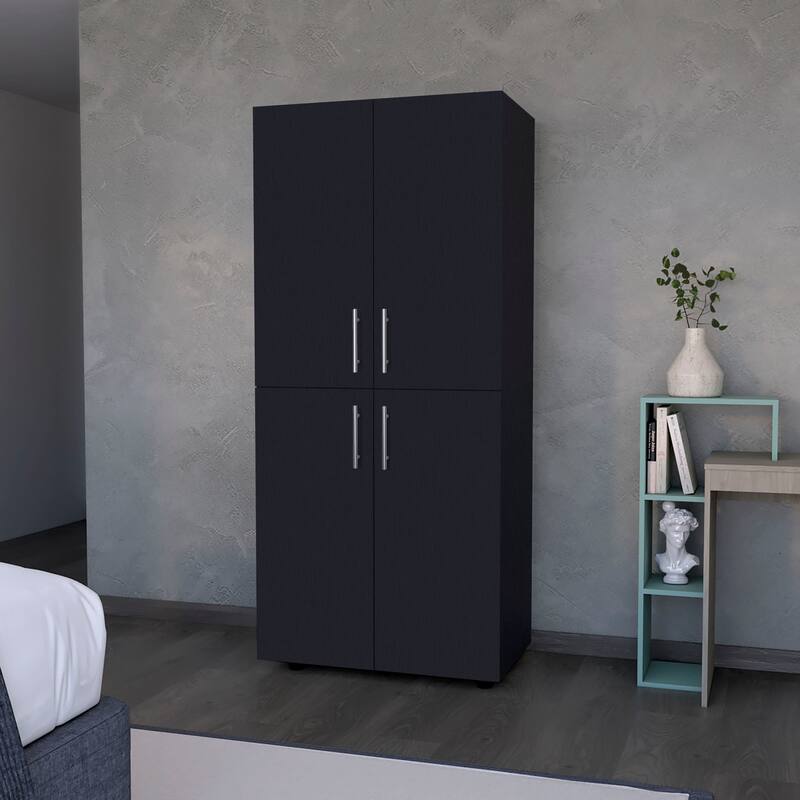 Hazel Armoire in melamine with 2 doors - N/A