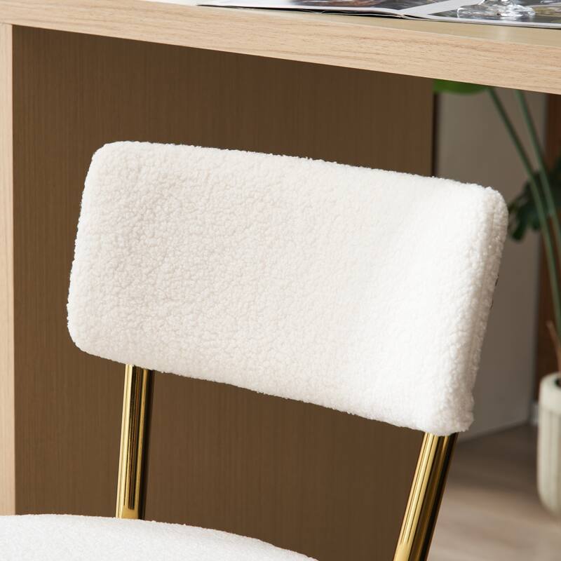 Fabric Upholstered Bar Stools Set of 2, Counter Height Bar Stools with Back, Kitchen Island Chairs with Metal Legs
