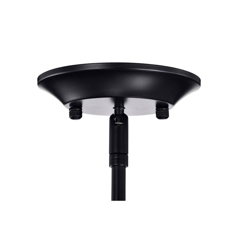 Matte Black 1-Light Mini Pendant with Clear Cone Glass Shade