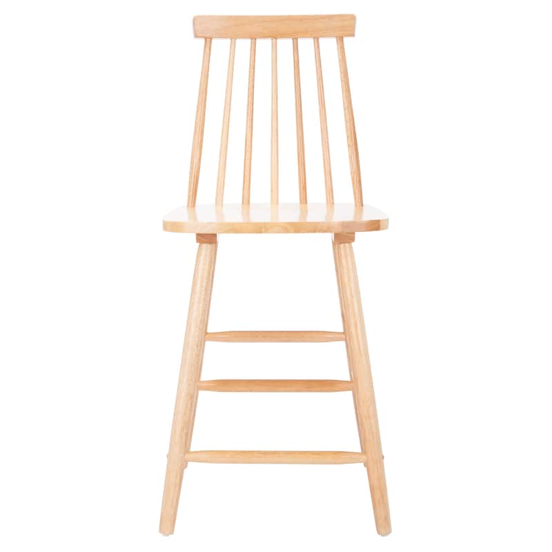 SAFAVIEH Zillah 24-inch Spindle Farmhouse Counter Stool (Set of 2) - 17.7" x 20.5" x 39.1" - 18"W x 21"D x 39"H