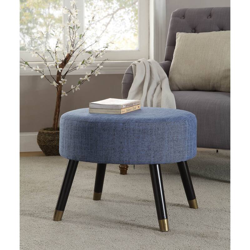 Convenience Concepts Designs4Comfort Mid Century Oval Ottoman Stool