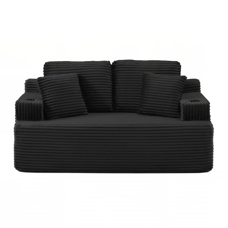66.5''Boneless Sofa Couch with 2 Pillows Extra