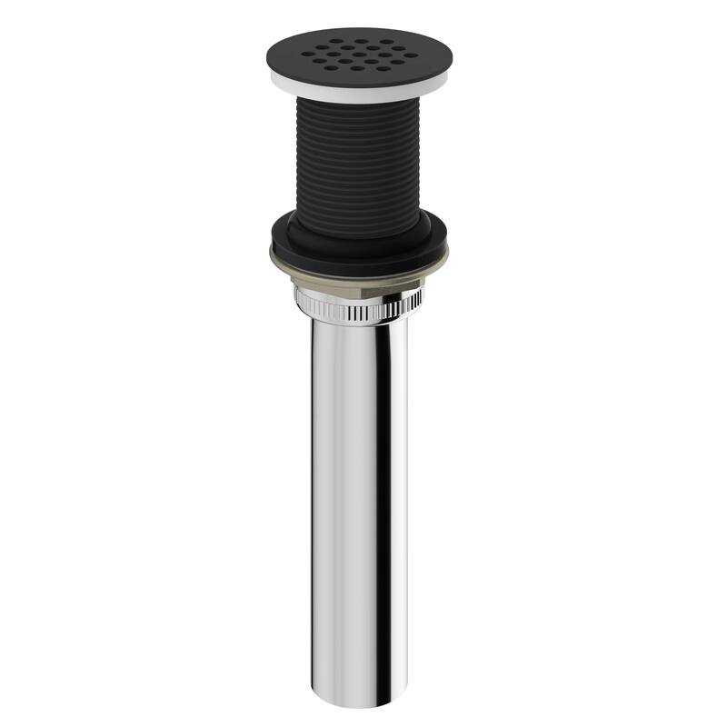 VIGO 1.75" W Vessel Bathroom Sink Grid Drain - Matte Black