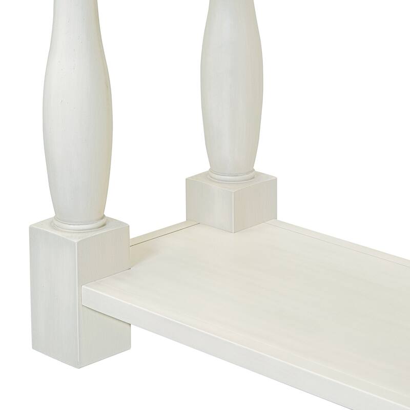 Long Console Table with Drawers and Shelf