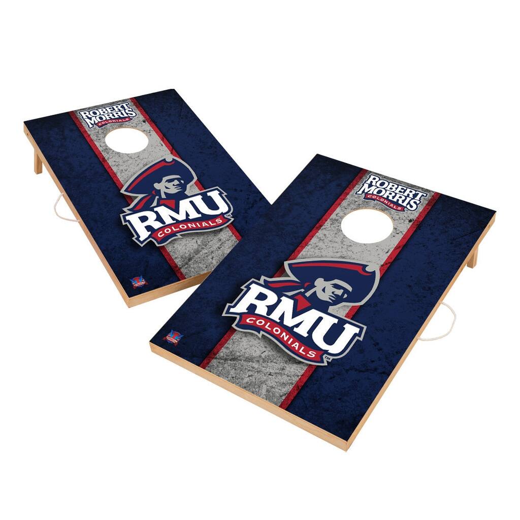 Vintage Robert Morris University Colonials Regulation 2x4 Cornhole Set