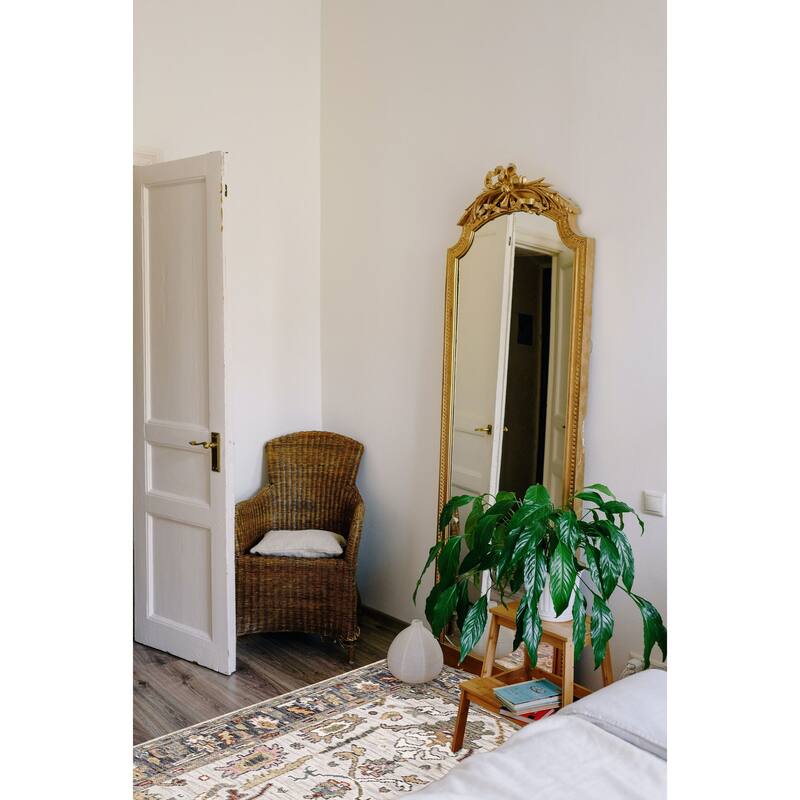 ECARPETGALLERY Hand-knotted Modern Oushak Light Grey Wool Rug - 3'7 x 5'6