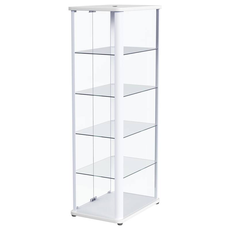 Aero 5-shelf Display Curio Cabinet with LED Lighting