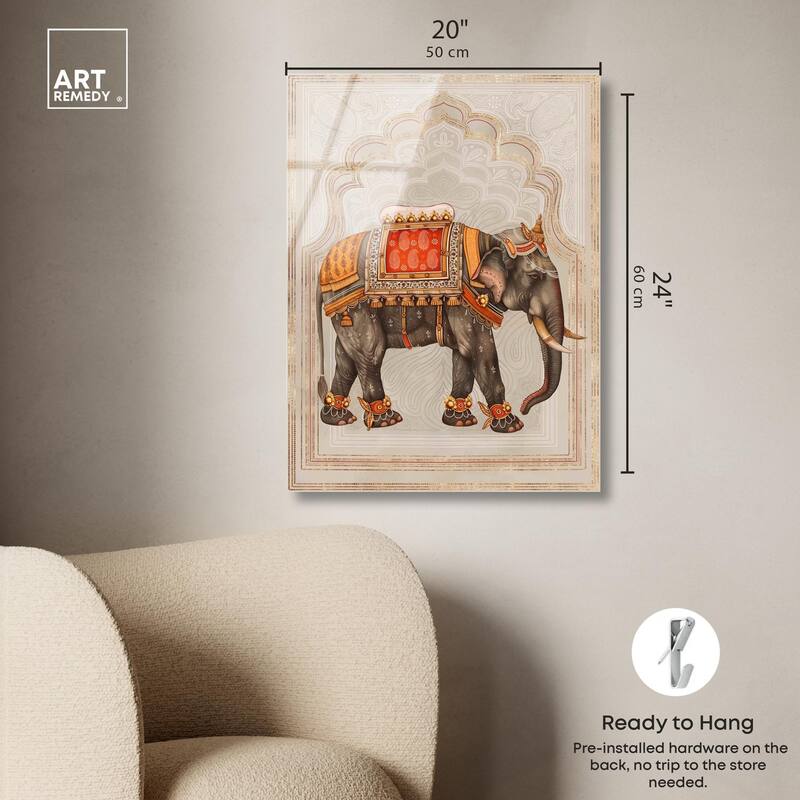 Elephant Queen Acrylic by Art Remedy, Ready to Hang