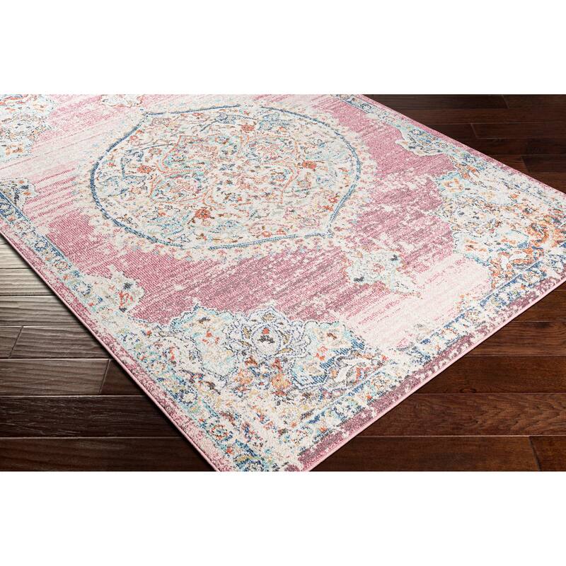 Gabbie Distressed Medallion Area Rug