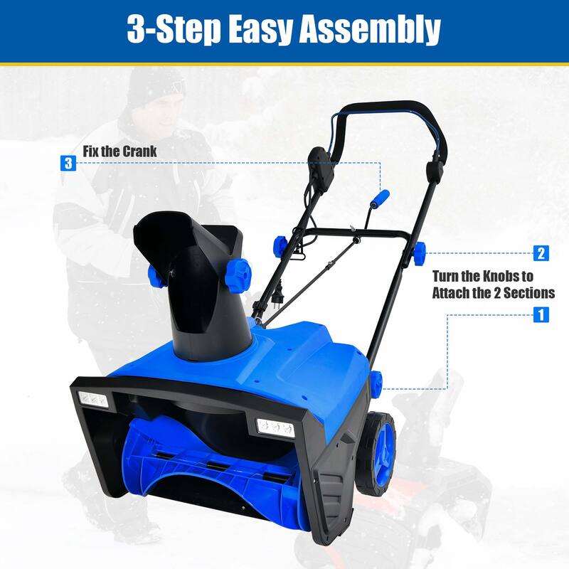 Costway 20" Electric Snow Thrower 120V 15Amp Snow Blower - See Details