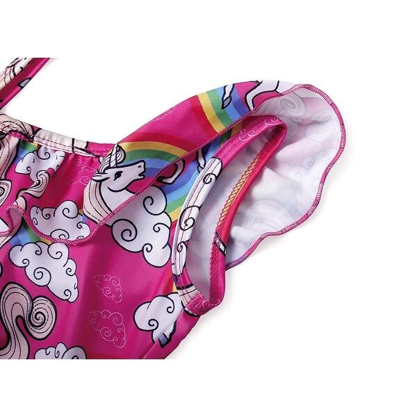 Shop Cotrio Unicorn Two Pieces Bathing Suit Girls Tankini Pink