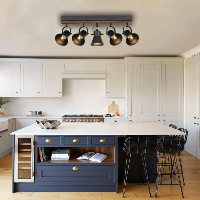 5 light spot light black ceiling light metal bathroom light