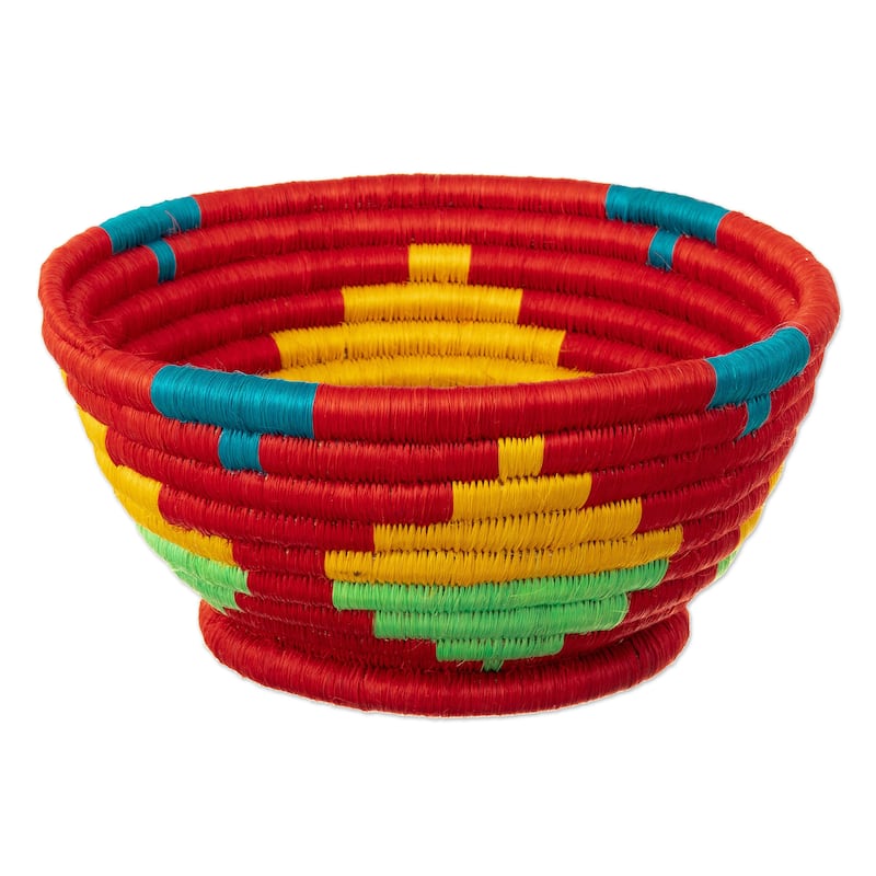 Novica Handmade Guacamayas Summer Natural Fiber Decorative Bowl
