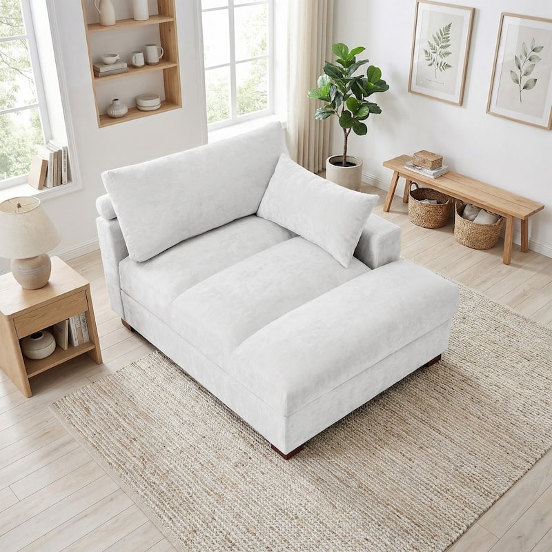 Modern Corduroy L-Shaped Sofa Chaise Lounge Couch
