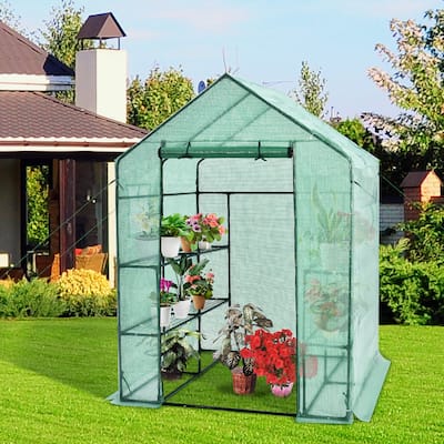 Walk-in Plant Greenhouse 56''x56''x77'' Garden Green House