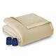 preview thumbnail 6 of 16, Shavel Micro Flannel® Quilted Electric Heated Blanket Full - Chino