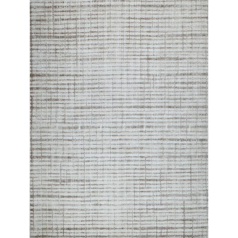 EXQUISITE RUGS Allure Hand-loomed Wool/Bamboo Silk Beige/Brown Area Rug.