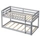 preview thumbnail 2 of 29, Modern Twin Size Bunk Bed with Ladder and Safety Guardrails Grey