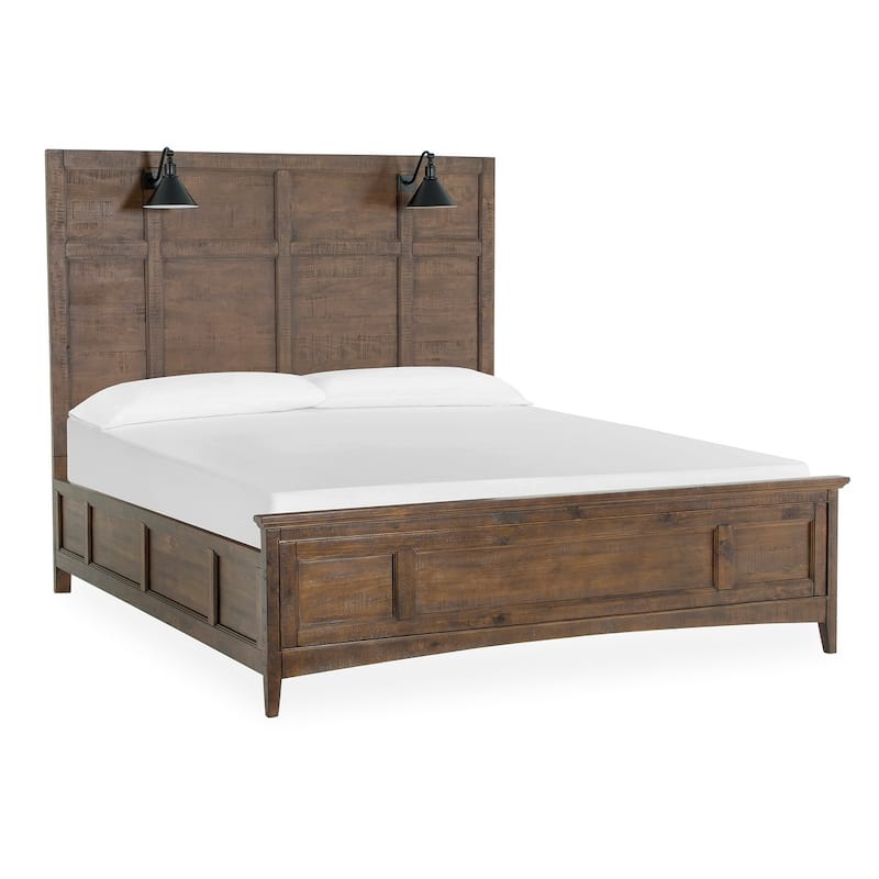Magnussen Home Bay Creek Toasted Nutmeg Lamp Panel Bed - King