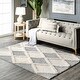 preview thumbnail 1 of 7, Nuloom Eimile Diamond Trellis Shag Area Rug 5' x 7'6" - Blue - Rectangle