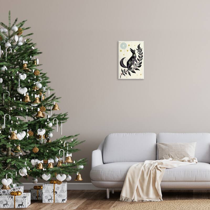 Stupell Howling Winter Wolf Wall Plaque Art Design By Hannah Moren