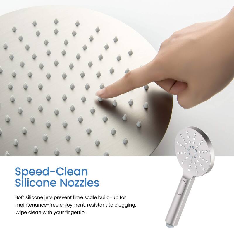Circular Pressure Balanced 2-Function Shower Column with Rough In Valve