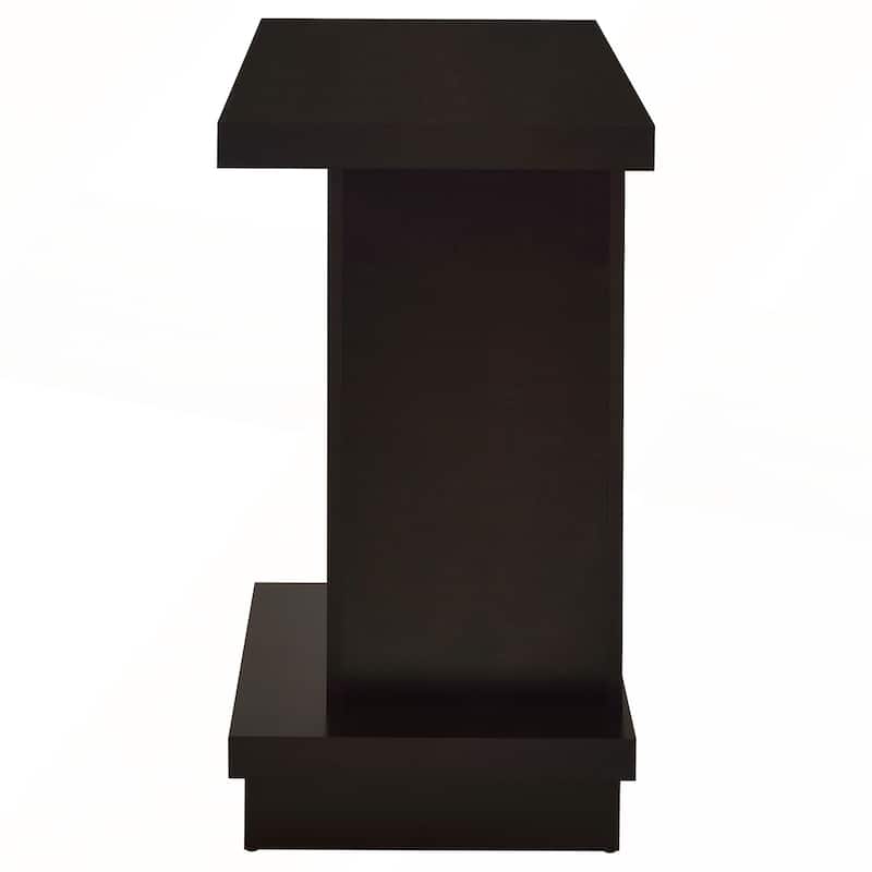 Engineered Wood Pedestal Console Table with Sleek Geometric Design