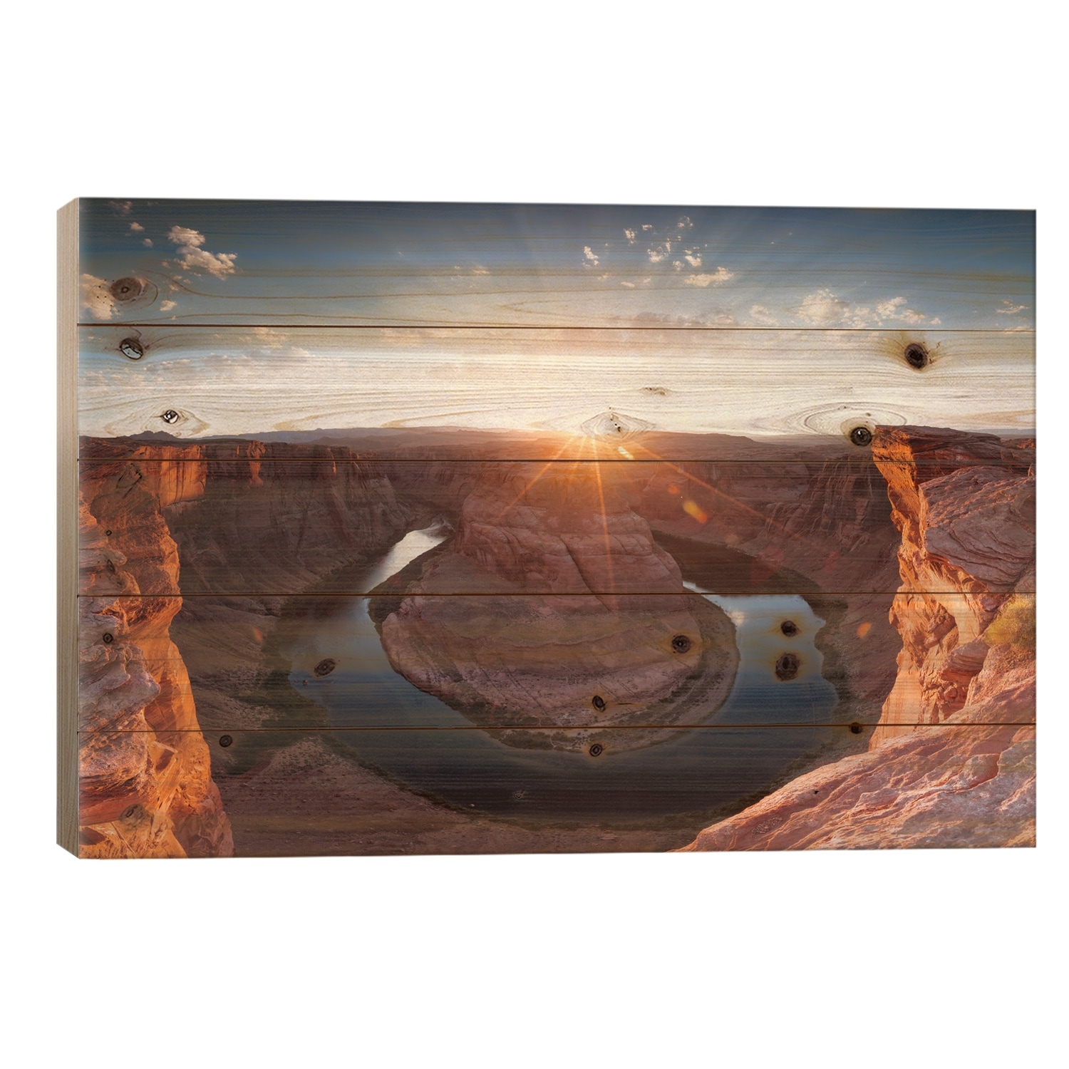 Sunset I, Horseshoe Bend, Glen Canyon National Recreation Area, Arizona, USA Print On Wood by Matteo Colombo - Multi-Color