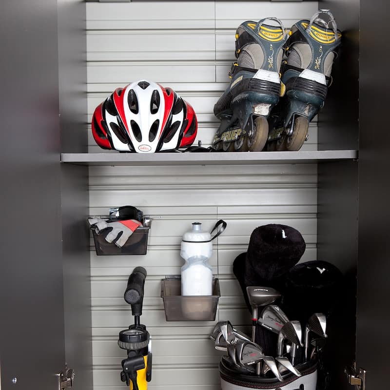 4 Piece Slatwall Panel, Cabinet Storage Set
