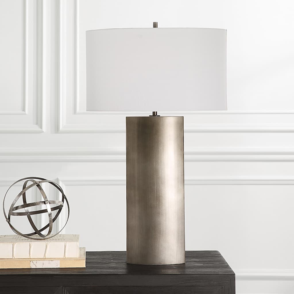 Tapered Silhouette Table Lamp with Oval Drum Shade - 32.5"