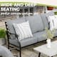 MAISON ARTS 6/7-Piece Patio Conversation Sets, Sofa Set with 2/4 x Single Chairs, 1 x 3-seater Sofa and Coffee Table/Ottomans