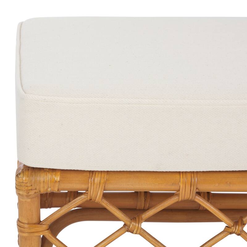 SAFAVIEH Couture Cherilynn Rattan Pole Ottoman