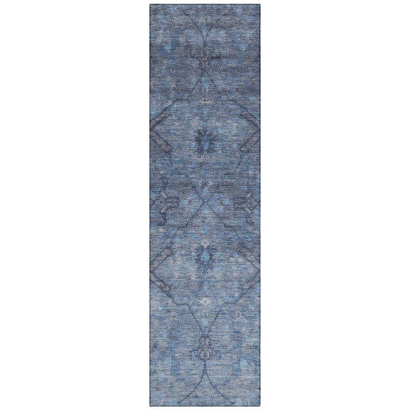 Machine Washable Indoor/ Outdoor Boho Global Chantille Rug