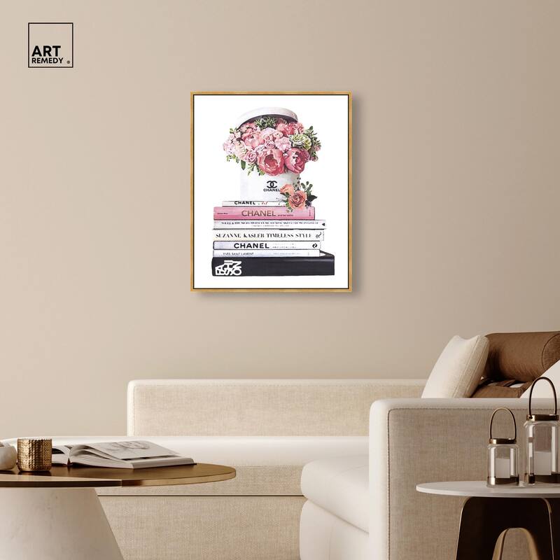 Doll Memories - Roses upon Books Canvas by Art Remedy