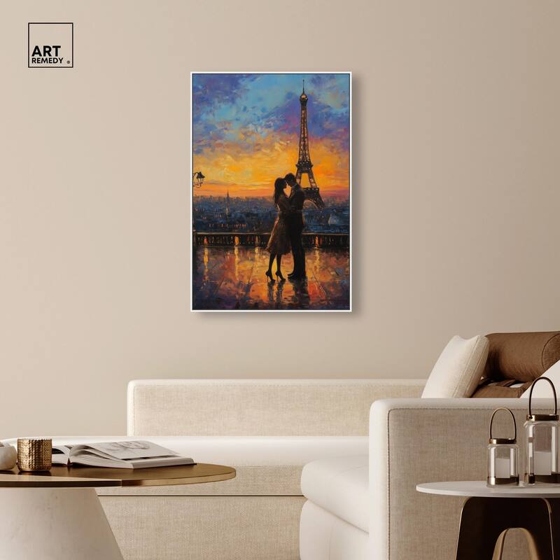Eiffel Tower Romance Canvas by Art Remedy
